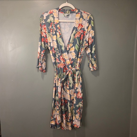 Milkmaid Goods Other - Milkmaid Goods Women's Floral Print Robe Size M Green Multi